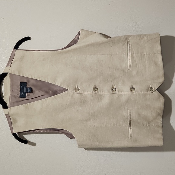 Men's Pronto Uomo Linen Vest Size L - Picture 2 of 3